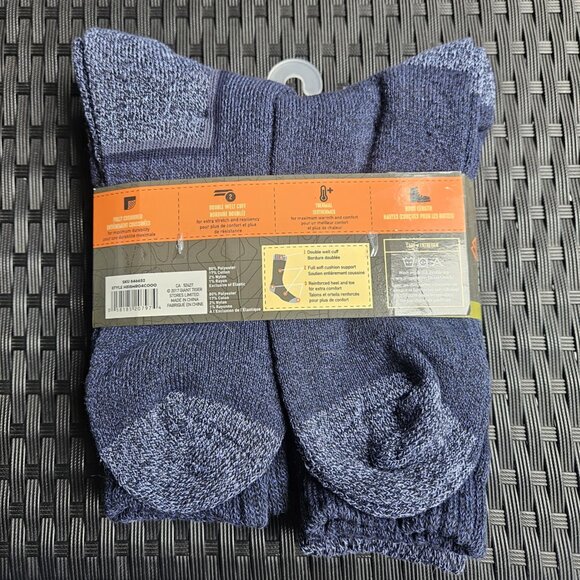 💥$10 ADD ON - 💫NWT Mountain Ridge Men's Thermal Blue Socks 4 Pack Size 10-13 - Picture 2 of 7